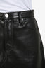 Frame Black Recycled Leather Mini Skirt Size 26