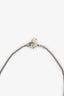 Pre-loved Chanel™ Silver/White CC Pearl Necklace