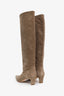 Staud Taupe Suede Wally Knee-High Boots Size 40