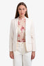 Gucci White Wool Blend Single Breasted Blazer Size 40