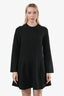 Robe à volants Theory en laine et cachemire noirs, taille S