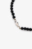 Tiffany & Co. Sterling Silver Onyx Beaded Heart Tag Bracelet