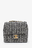 Pre-loved Chanel™ 2022+ Black/White Tweed Mini Square Flap Bag