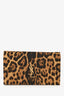 Saint Laurent Leopard Print Canvas Wallet on Chain
