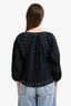 The Great Black Cotton Studded Puff Sleeve Top Size 1