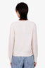 Pre-Loved Chanel™ 2019 Runway Cream Cashmere 'La Pausa CC Logo' Crewneck Sweater Size 40