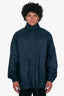 Balenciaga Navy Logo Hooded Windbreaker Jacket Size 46 Mens