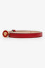 Versace Red Leather GHW Belt Size 75/30
