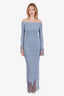 House of Harlow 1960 Blue Crochet Fringe Dress Size S