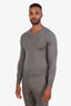 Loro Piana Grey Cashmere V-Neck Sweater Size 48 Mens