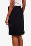 Pre-loved Chanel™ Black Wool Silk Asymmetrical Mini Skirt Size 40