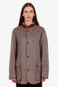 Loro Piana Taupe Cotton Roadster Villa d'Este Zip Up Jacket Size M