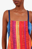 Moschino Cheap & Chic Blue/Orange Text Print Mini Dress Size 10