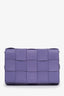 Bottega Veneta Purple Leather Intrecciato Cassette Crossbody Bag