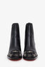 Christian Louboutin Black Leather Otaboo Spike Ankle Boots Size 39