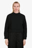 Balenciaga Black Cotton Couture Logo Patch Crewneck Sweater Size S