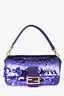 Fendi Purple Sequin Baguette Shoulder Bag
