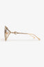Gucci White/Gold Horsebit Square Gradient Sunglasses