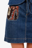 Stella McCartney Denim Patch Pocket Tapestry Skirt Size 40