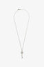 Tiffany & Co. 18K Diamond Floral Key Pendant Necklace