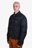 Versace Black Buttoned Light Down Puffer Jacket Size 50 Men's
