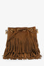 Saint Laurent Brown Suede Fringe Small Emmanuelle Bucket Bag