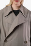 Lemaire Taupe Wool Blend Trench Coat Size 36
