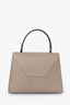 Valextra 2018 Beige Leather Mini 'Iside' Top Handle Bag