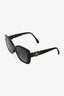 Pre-loved Chanel™ Black Acrylic CC Heart Sunglasses