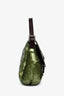 Fendi Green/Brown Sequins Mamma Baguette Shoulder Bag