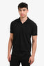 Homme Plisse Issey Miyake Black Pleated Collared Short Sleeve Shirt Size 2 Mens