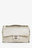 Pre-loved Chanel™ 2011-12 Cream Sequin Classic Mini Rectangle Single Flap