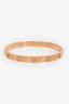 Cartier 18K Pink Gold 4 Diamond Classic Love Bracelet Size 17