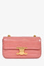 Celine Pink Niloticus Crocodile Teen Triomphe Shoulder Bag