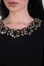 Dolce & Gabbana Black Crystal Collar Shift Dress Size 40