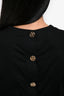 Pre-loved Chanel™ Black Long Sleeve Top with Button-Up Back Size 38