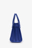 Saint Laurent Blue Smooth Leather Nano Sac de Jour Top Handle Bag with Strap