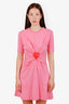 Moschino Pink Inflatable Heart Jersey T-shirt Dress Size 6
