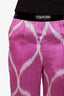 Tom Ford Purple Silk Tie Dye Pants Size XXS