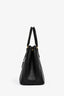 Prada Black Saffiano Leather Medium Double Zip Galleria Tote with Strap
