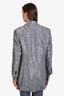 Y/Project Silver Mesh Padded Shoulder Blazer Size M