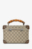 Gucci 2019 GG Supreme Bamboo 'Globe Trotter' Top Handle