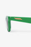 Bottega Veneta Green Frame Square Tinted Sunglasses