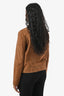 Theory Brown Suede Buttoned Jacket Size S