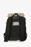 Burberry Kid's Brown Tartan Pattern Teddy Bear Backpack