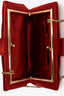 Roger Vivier Red Satin 'Soft Flowers' Pochette With Chain