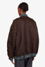 Prada x Raf Simons AW21 Brown Nylon Oversized Bomber Jacket Size S