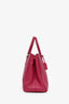 Prada Pink Saffiano Leather Medium Double Zip Galleria Tote with Strap