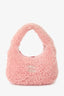 Miu Miu Pink Shearling Wander Hobo Bag