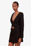 Saint Laurent Black Open Back Mini Dress Size 38